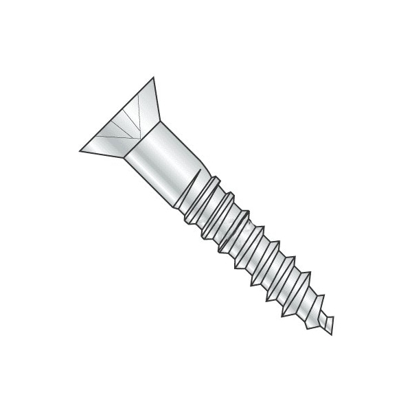 Newport Fasteners Wood Screw, #14, 1-1/4 in, Zinc Plated Steel Flat Head Phillips Drive, 1500 PK 396572-1500 - main